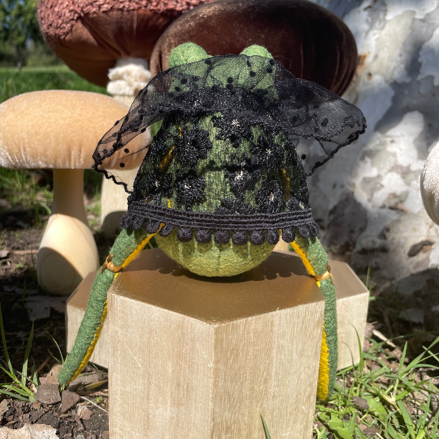 Vampire Frog Felt Dolls