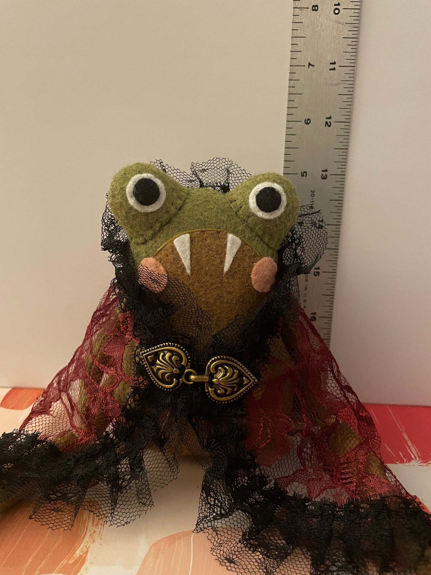 Vampire Frog Felt Dolls