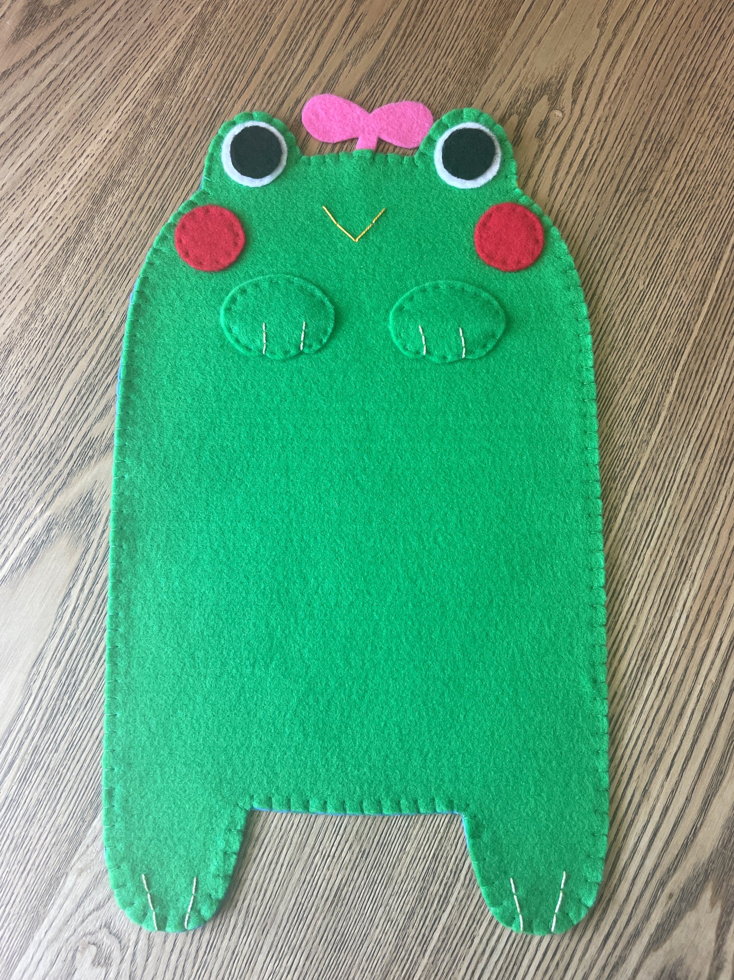 Bright Green Frog Felt Pin Banners
