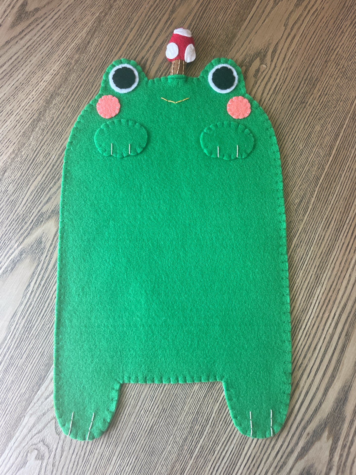Bright Green Frog Felt Pin Banners