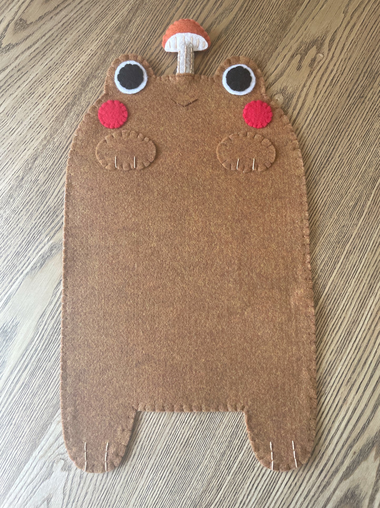 Brown Tan Frog Felt Pin Banners