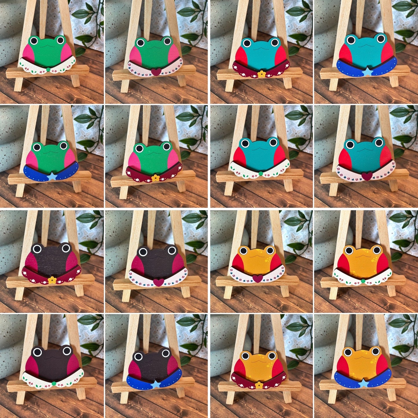 (Collars) Frog Dress-up Friends Pins