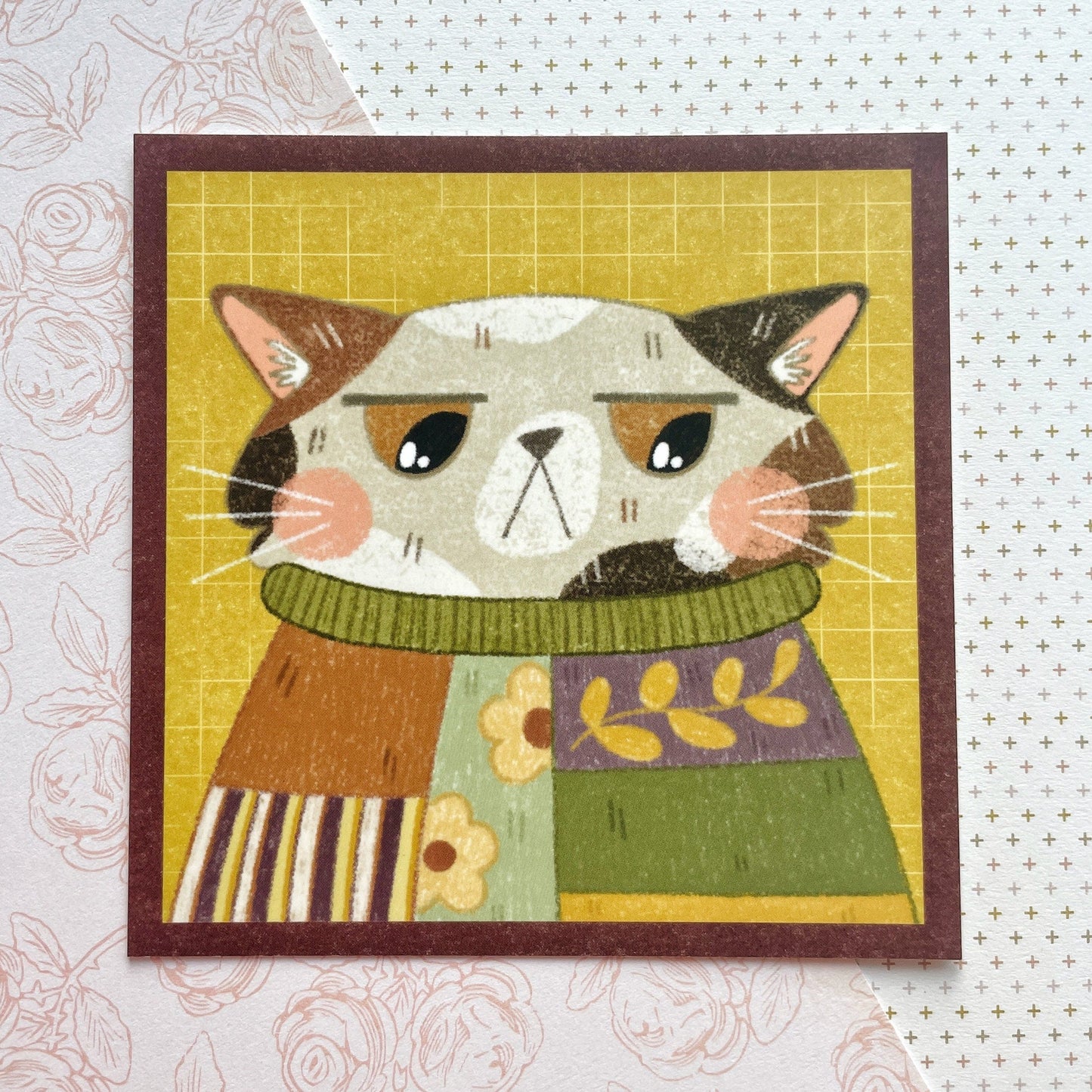 Sweater Cats Soft Touch Matte Postcard Prints