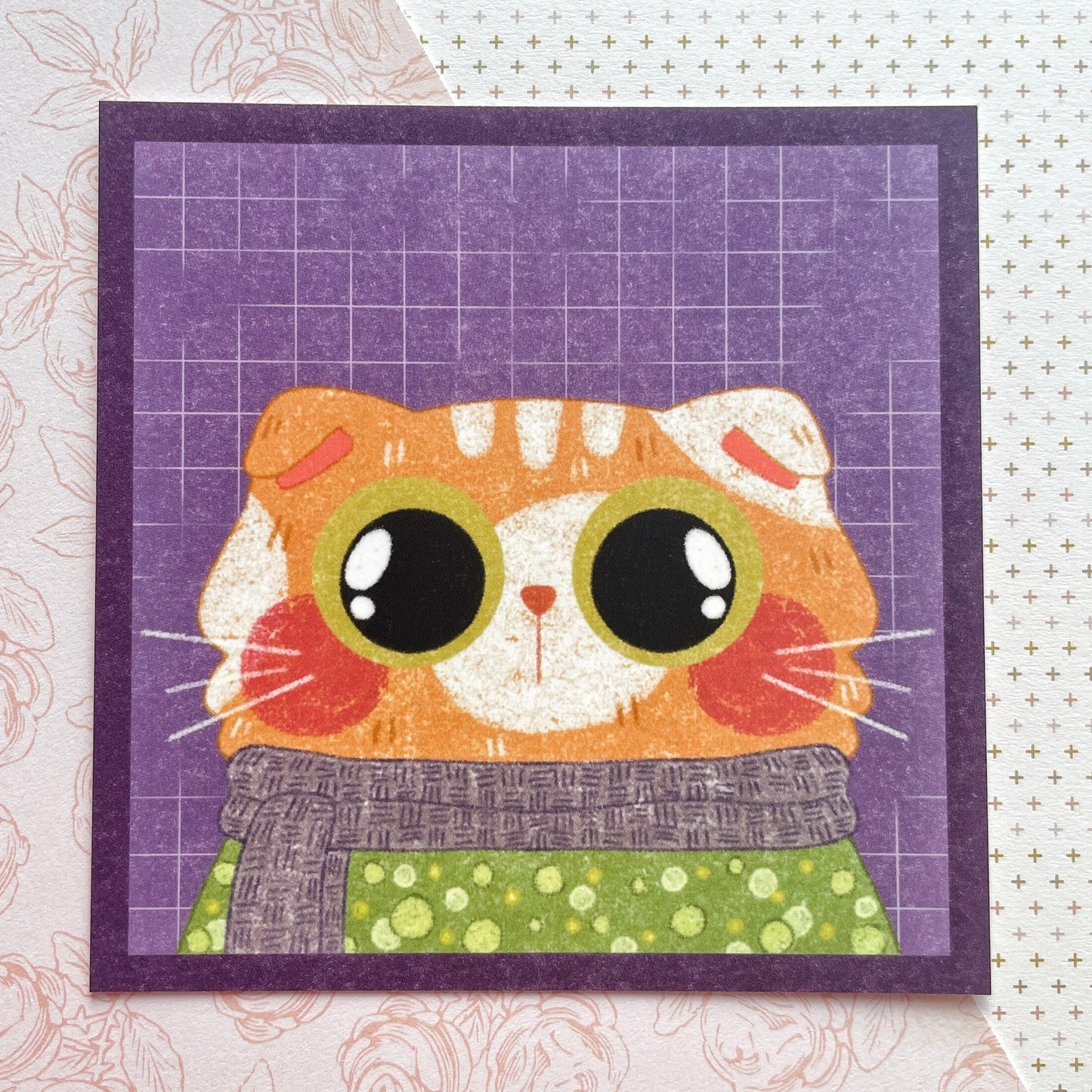 Sweater Cats Soft Touch Matte Postcard Prints