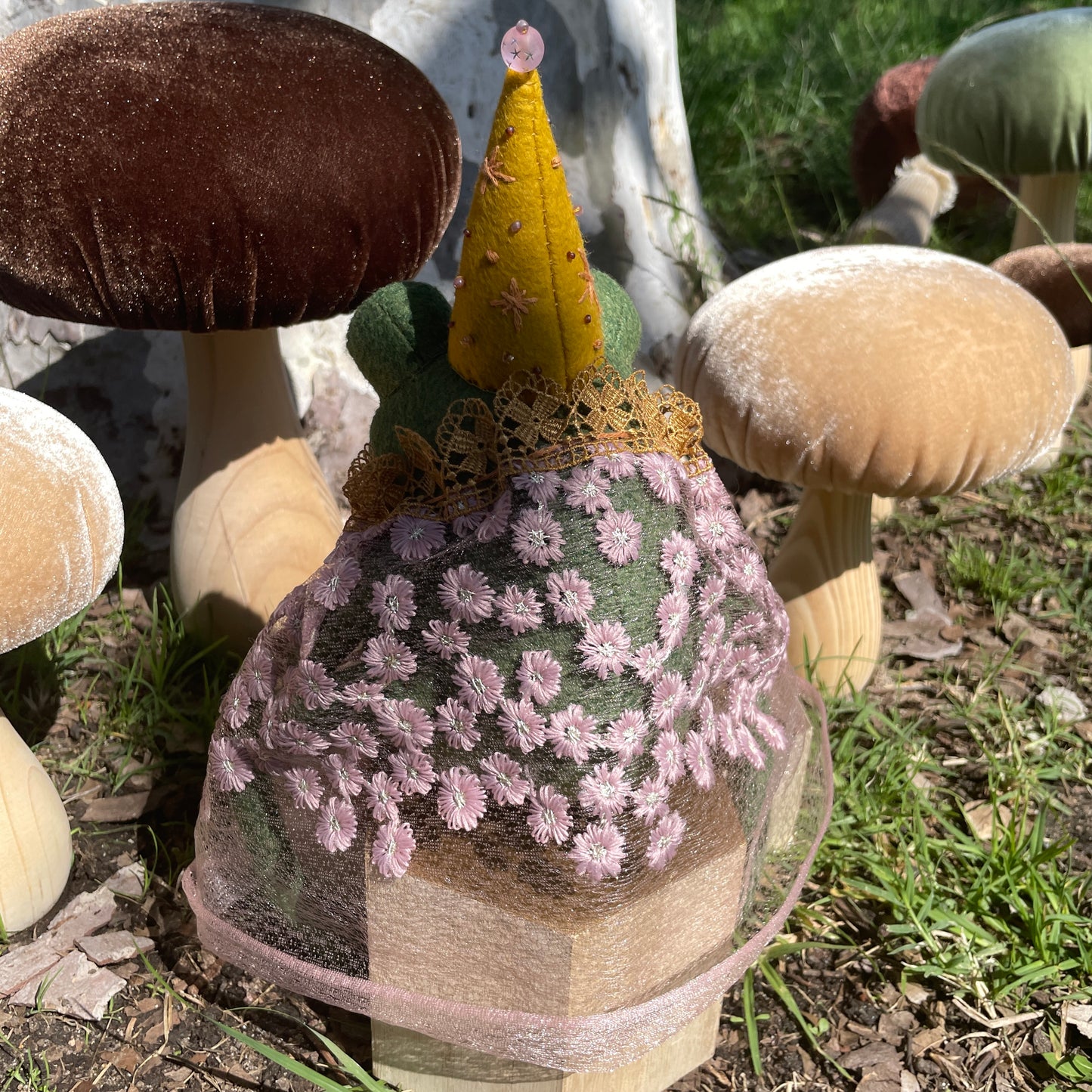 Wizard Frog Felt Dolls