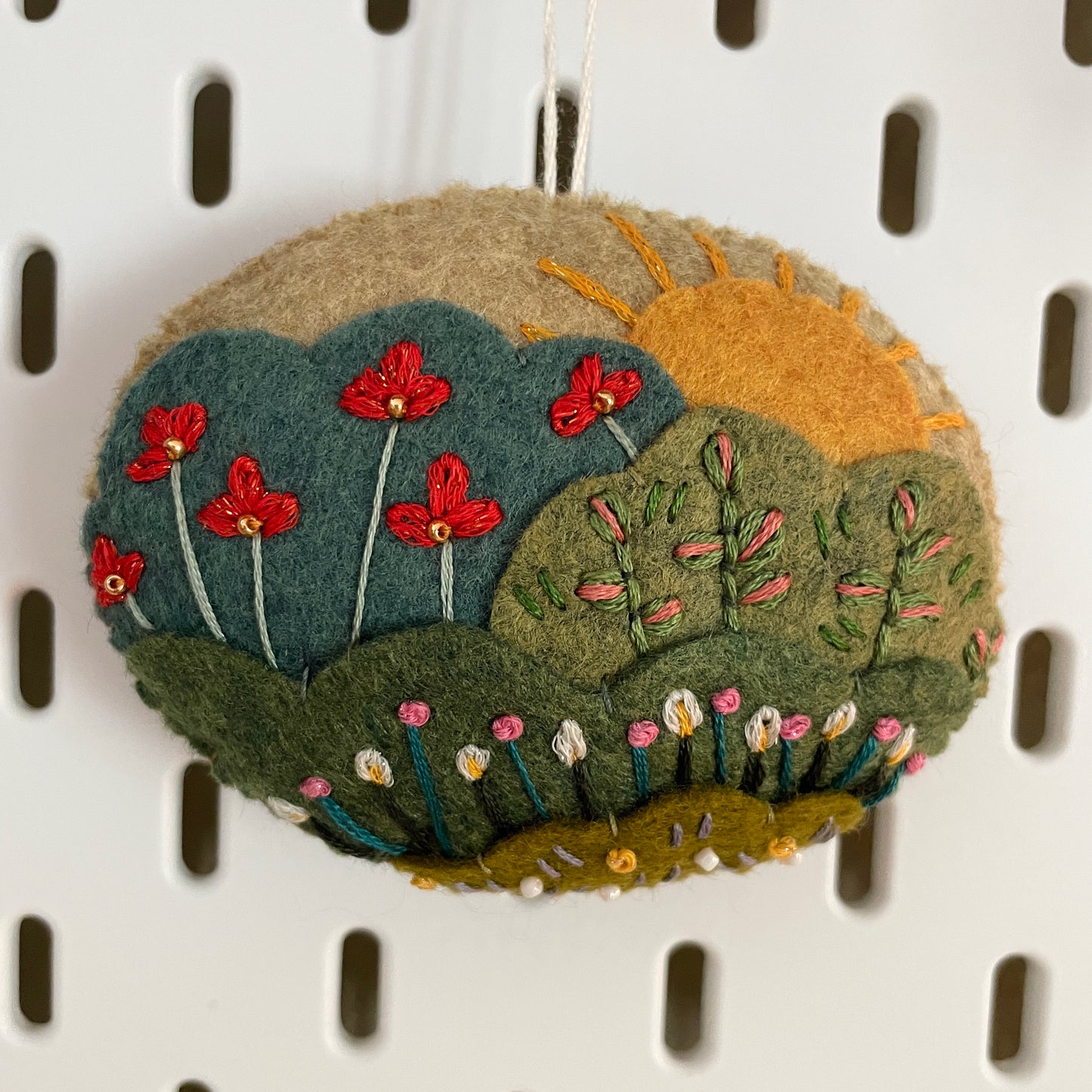 Sunny Landscape Felt Plush Ornament