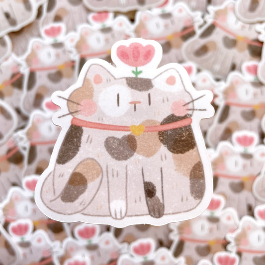 Calico Cat Satin Matte Die-cut Sticker