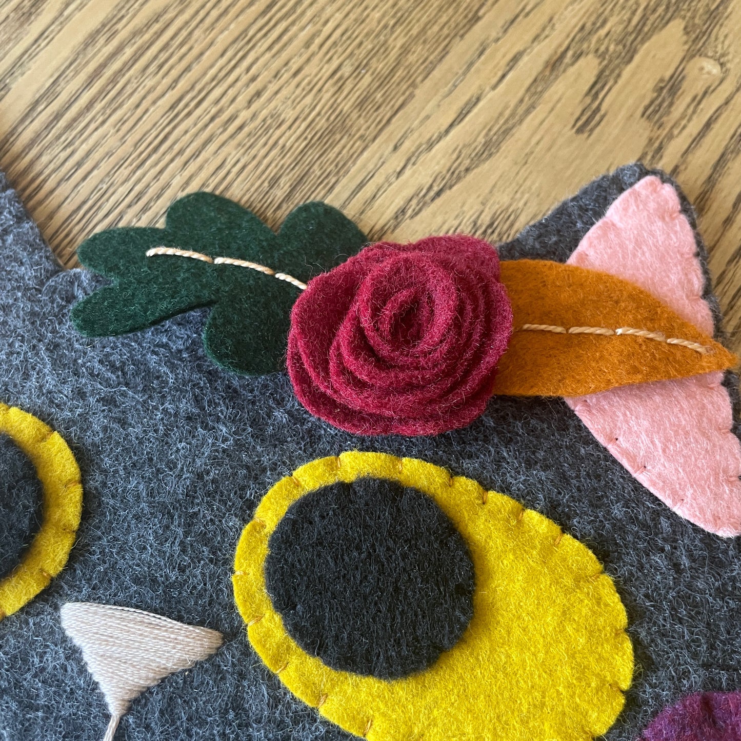 Charcoal Grey Cat Felt Pin Banners