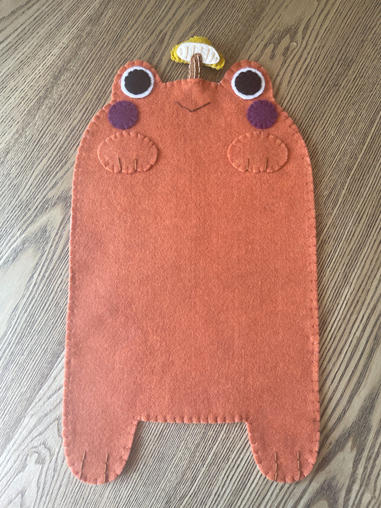 Pumpkin Orange Frog Felt Pin Banners