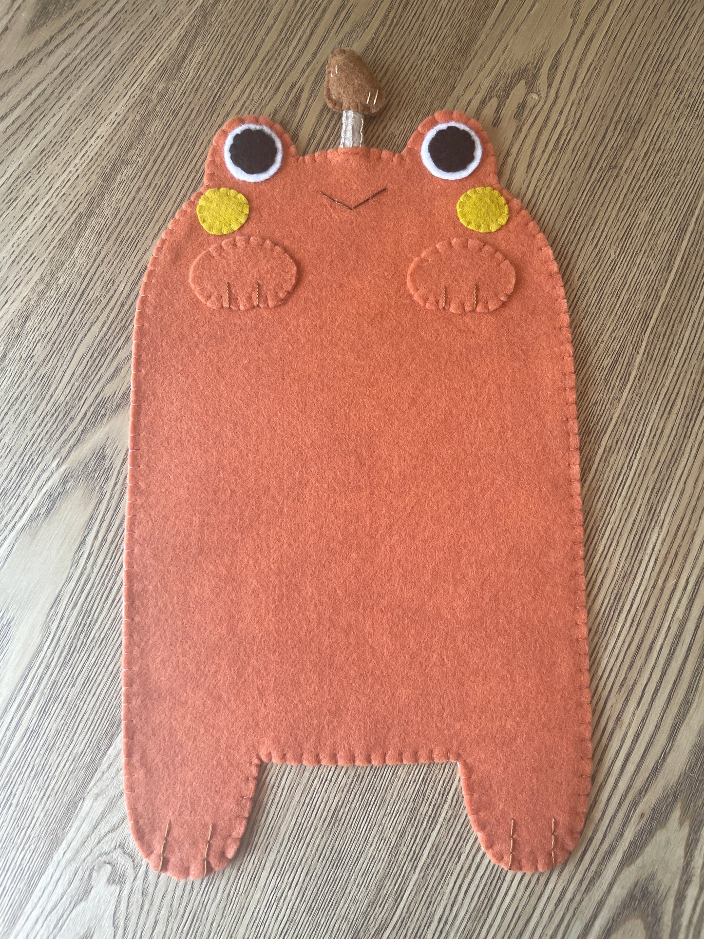 Pumpkin Orange Frog Felt Pin Banners