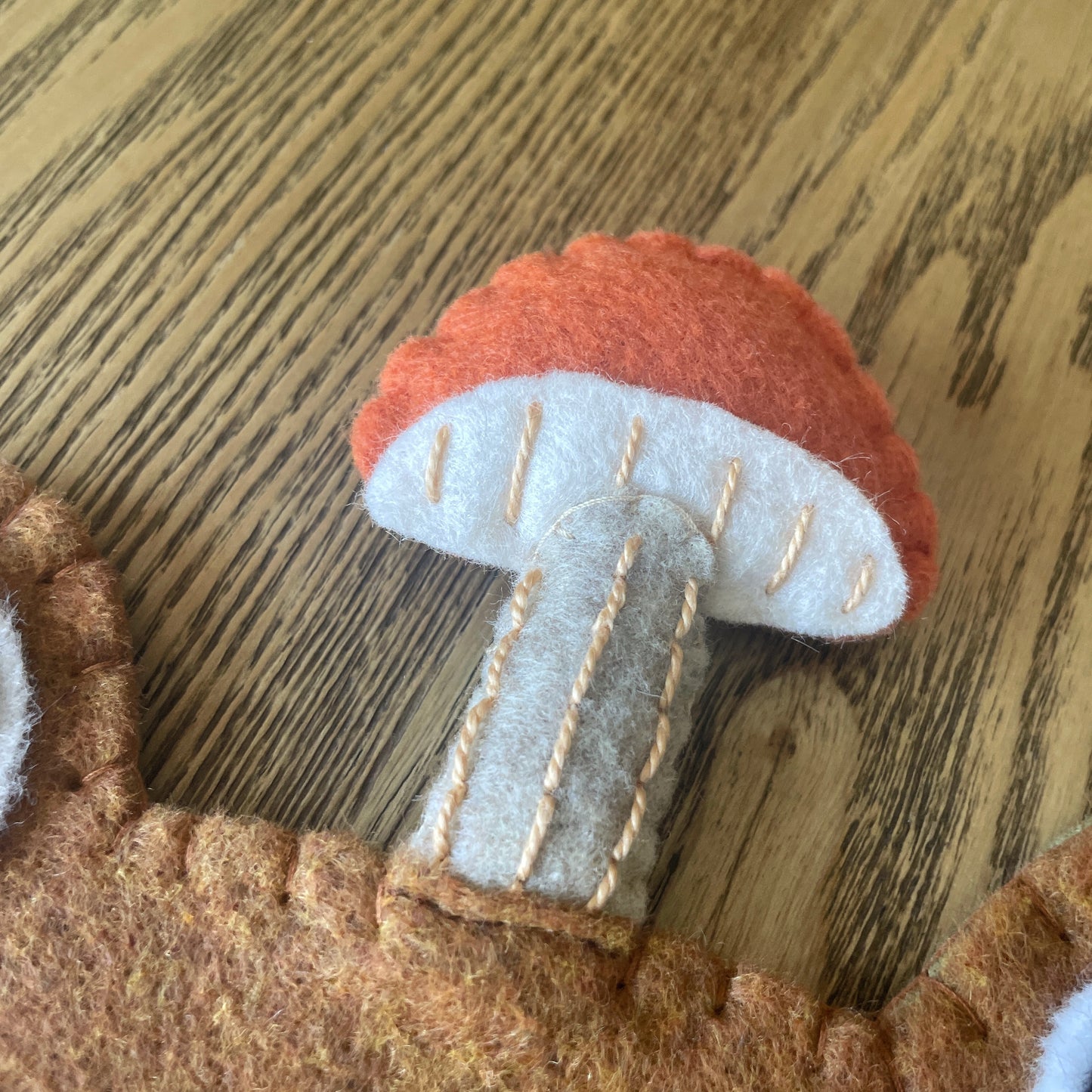 Brown Tan Frog Felt Pin Banners