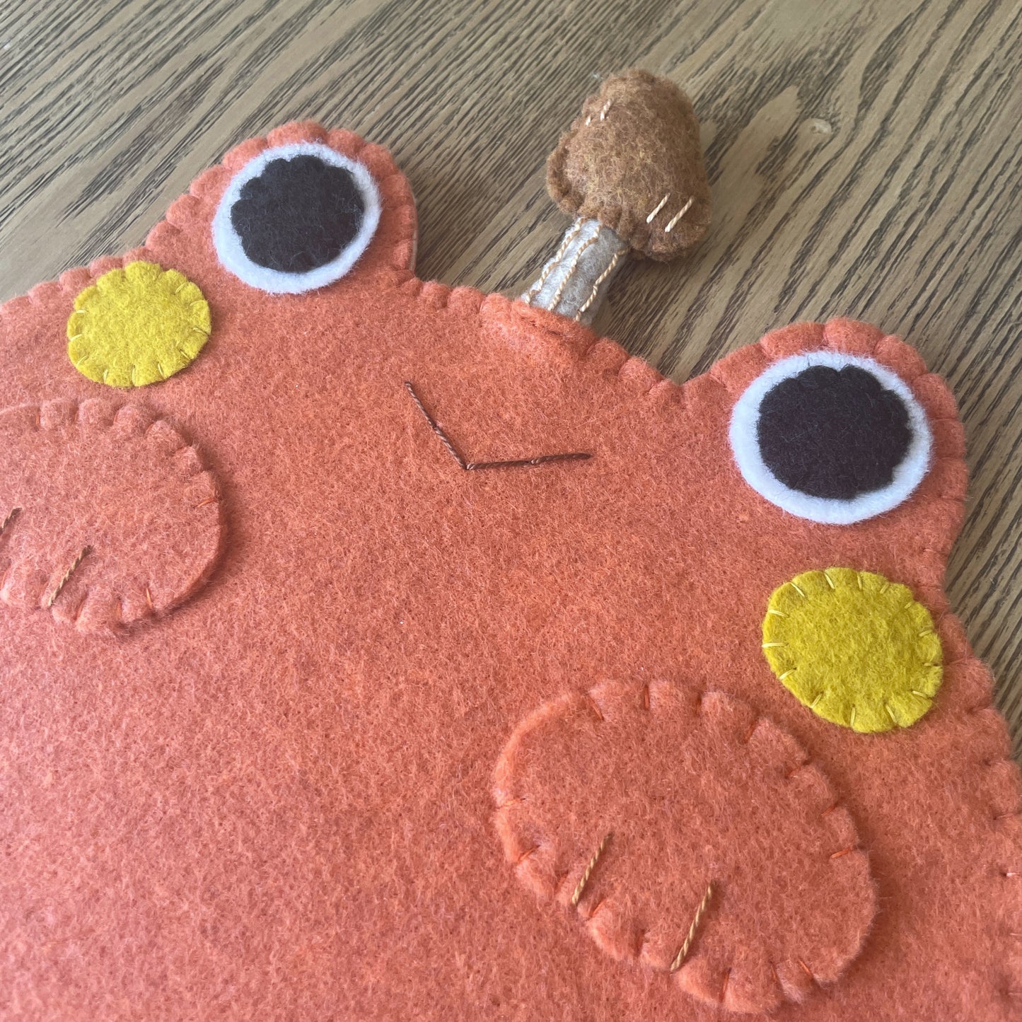 Pumpkin Orange Frog Felt Pin Banners