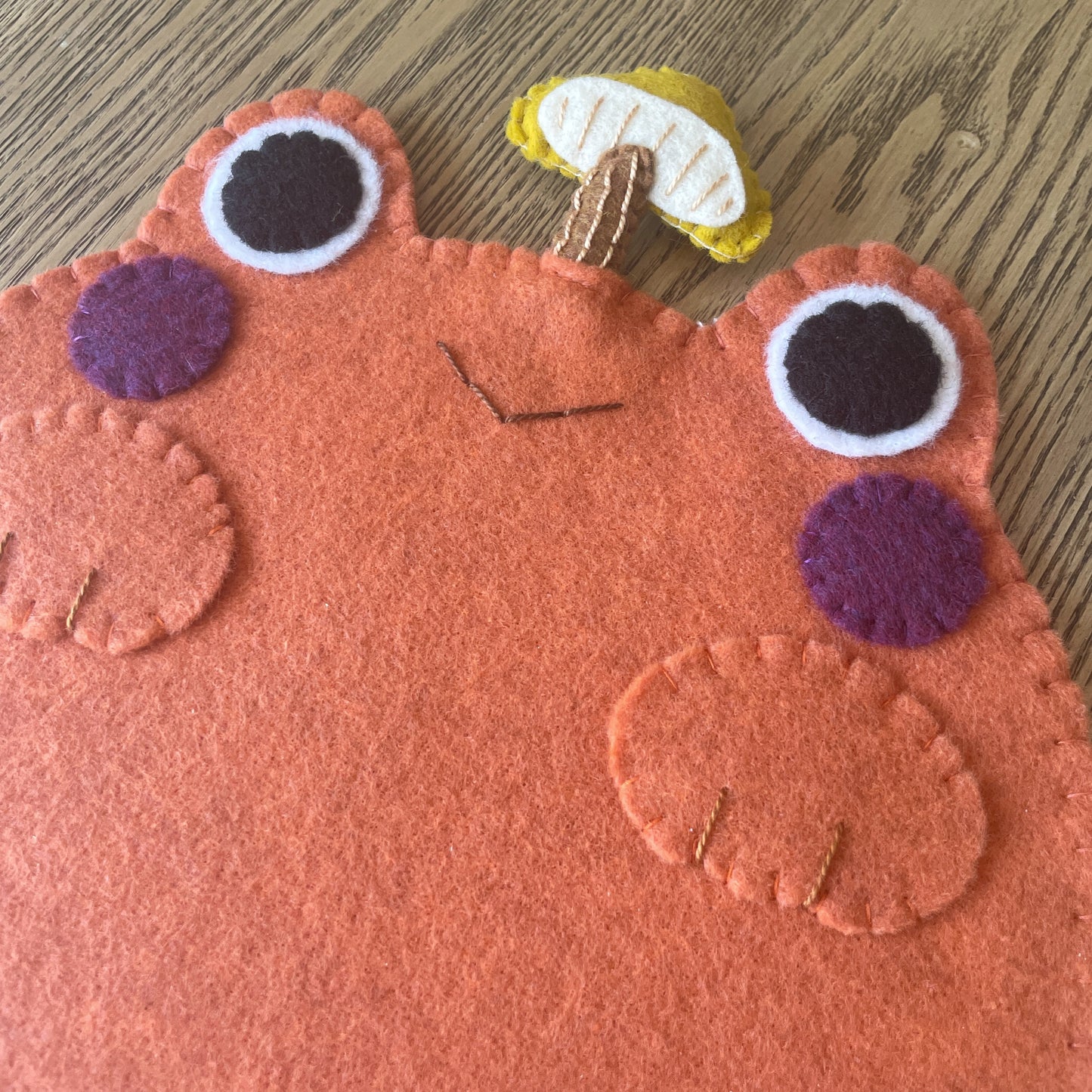 Pumpkin Orange Frog Felt Pin Banners