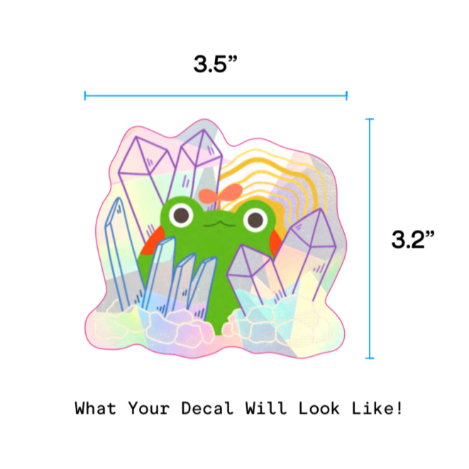 Crystal Frog Suncatcher Window Decal