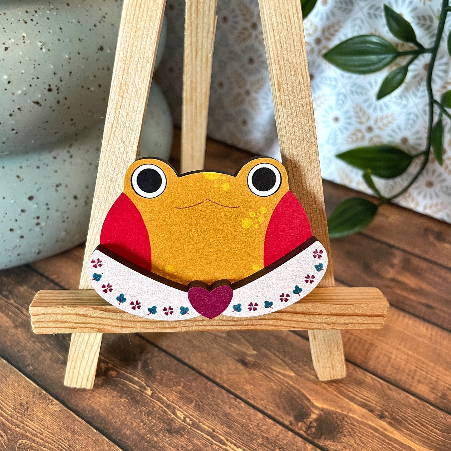 (Collars) Frog Dress-up Friends Pins or Magnets