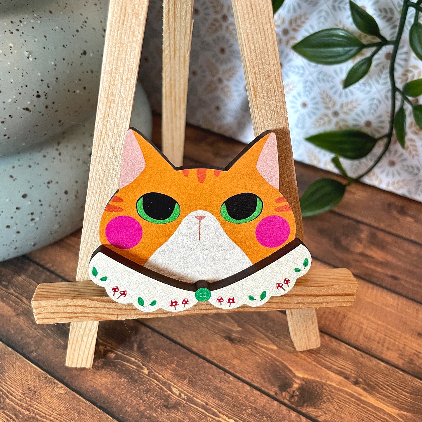 (Collars) Cat Dress-up Friends Pins or Magnets