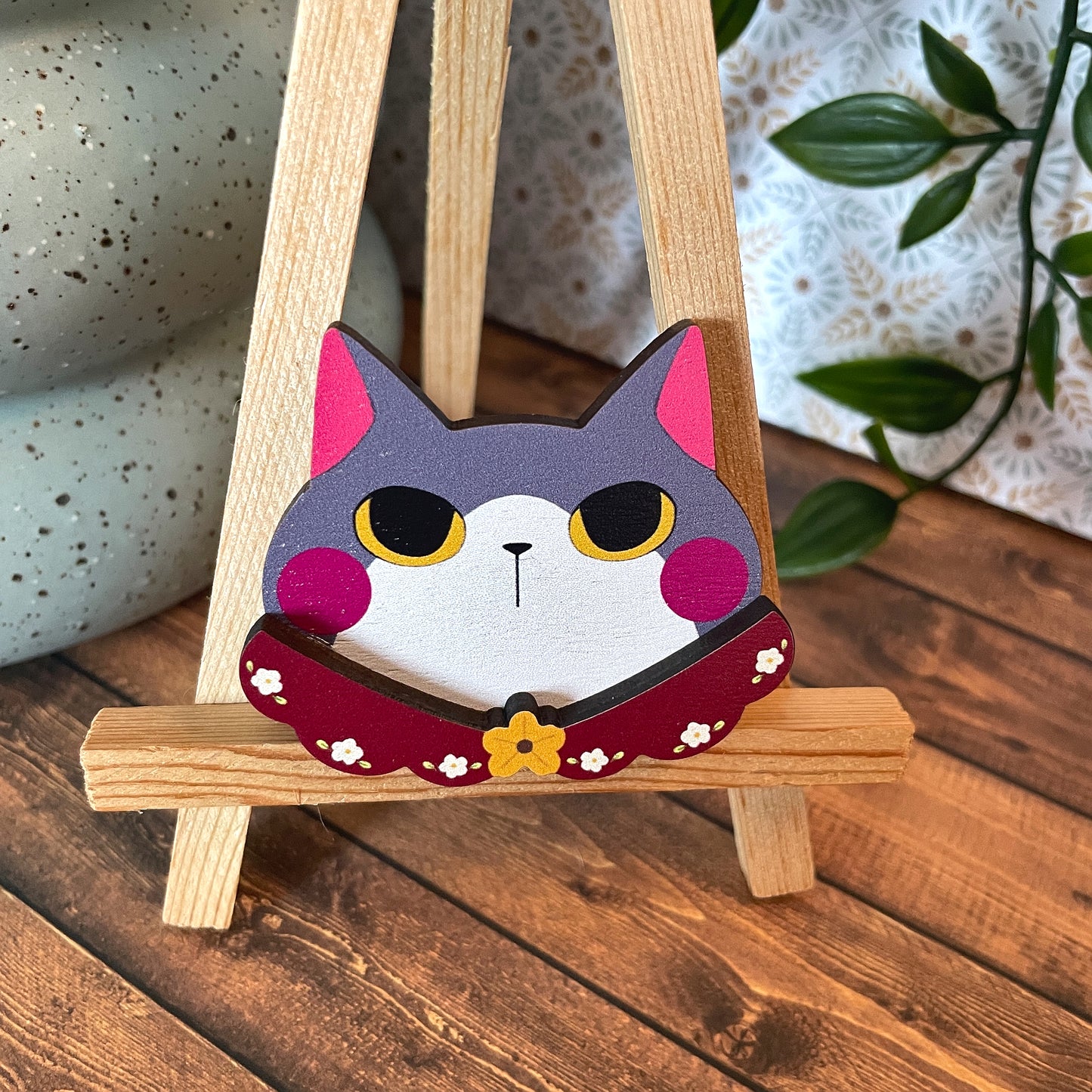 (Collars) Cat Dress-up Friends Pins or Magnets