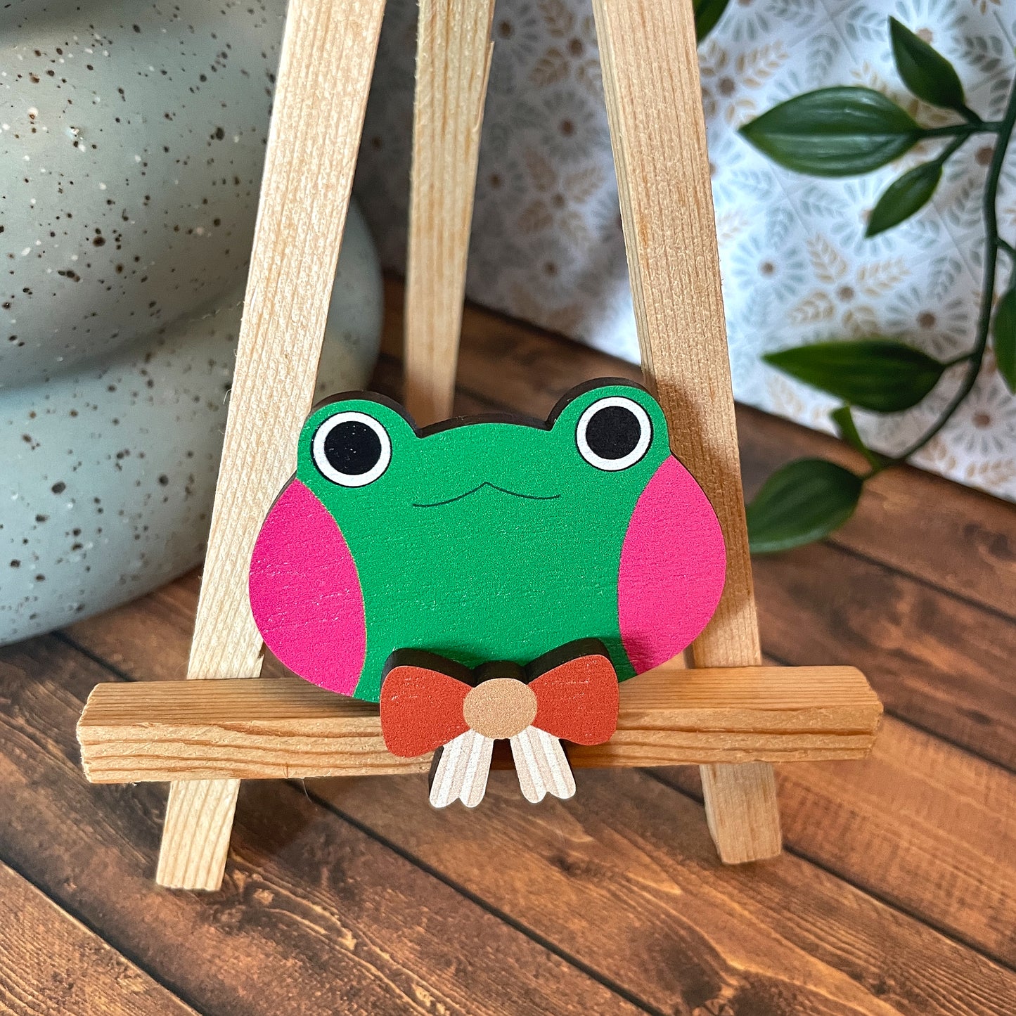 (Bows) Frog Dress-up Friends Pins or Magnets