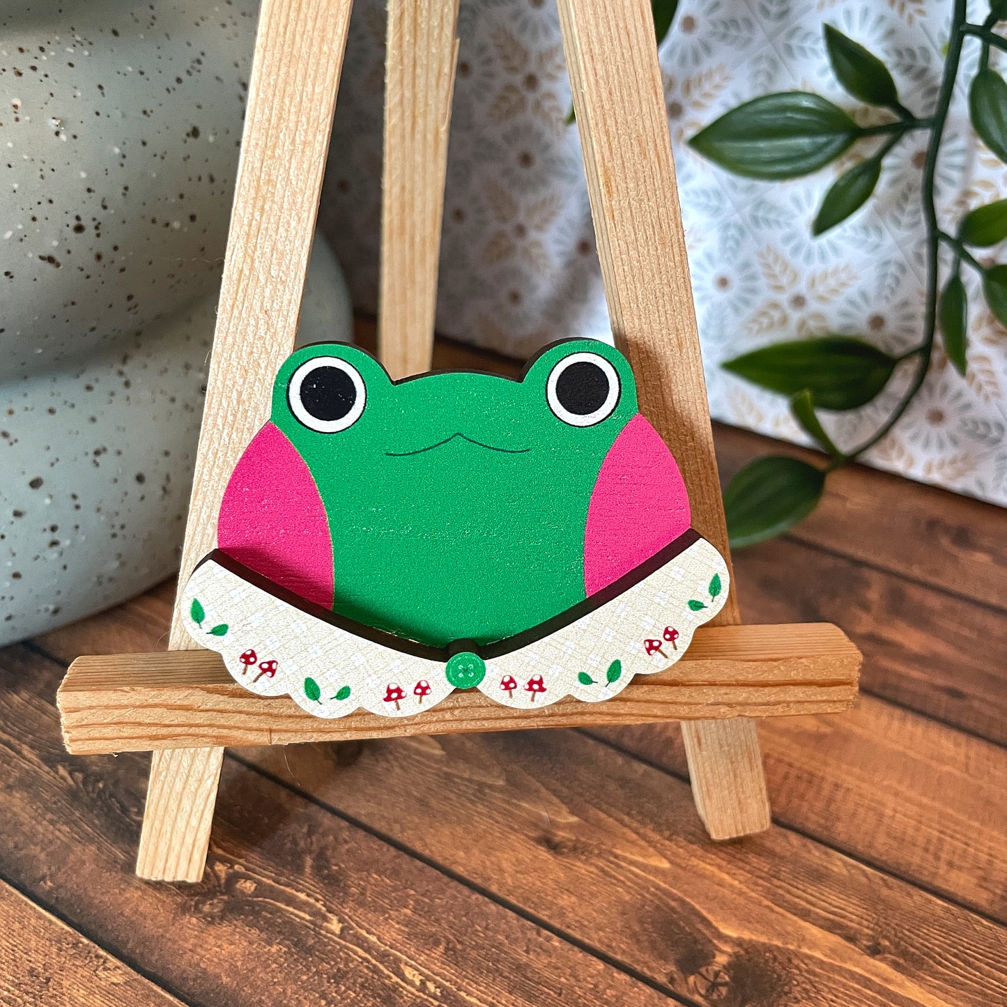 (Collars) Frog Dress-up Friends Pins or Magnets