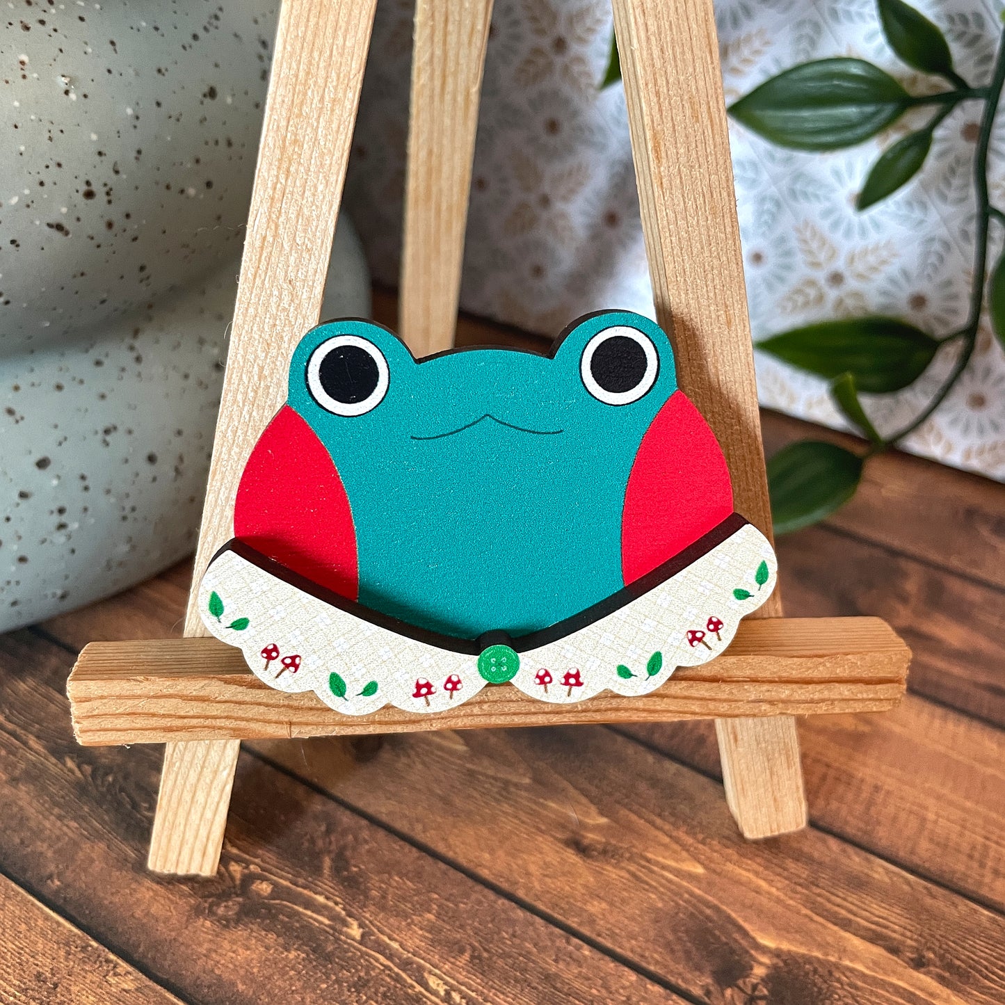 (Collars) Frog Dress-up Friends Pins or Magnets