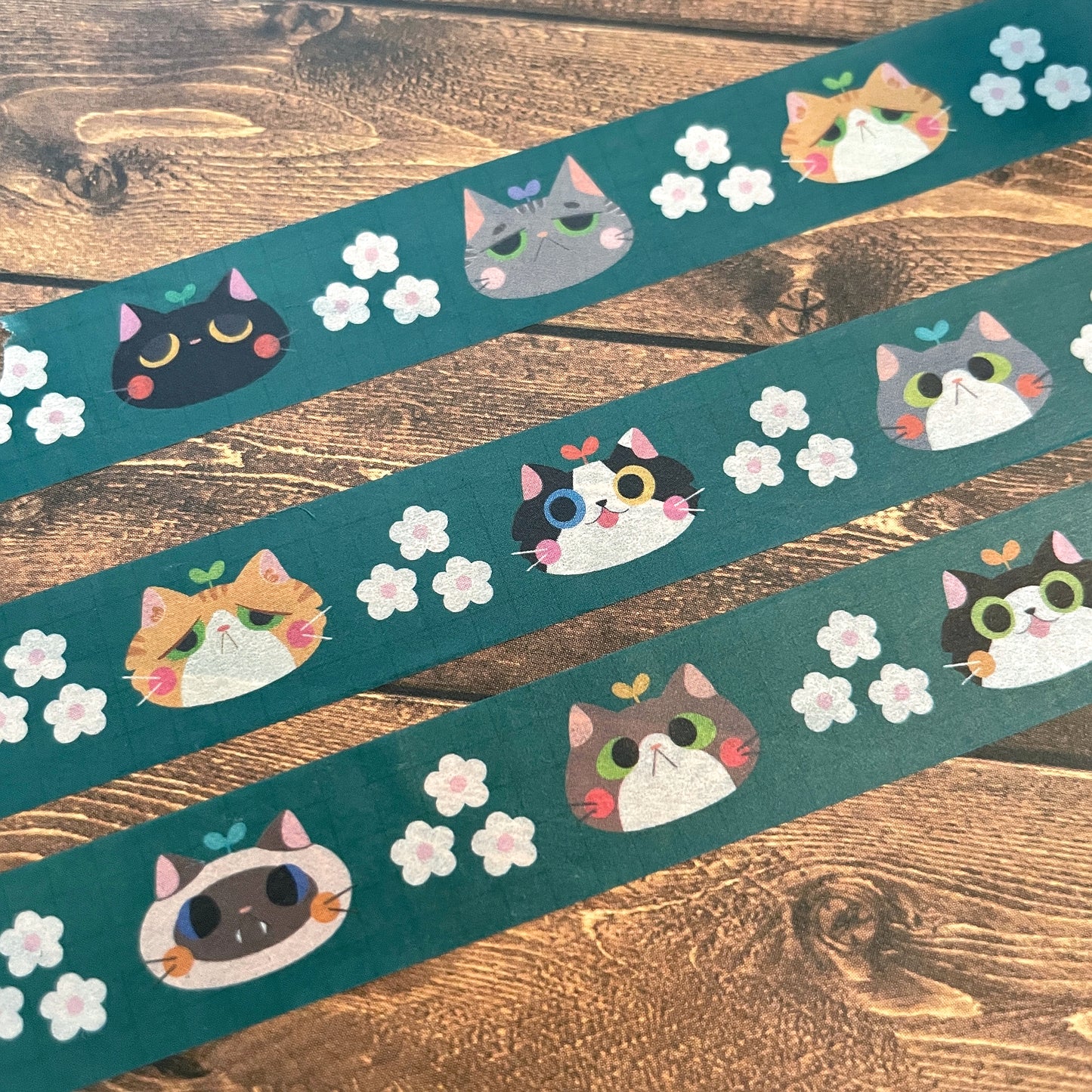 Cat and Daisy 15mm Standard Washi Tape