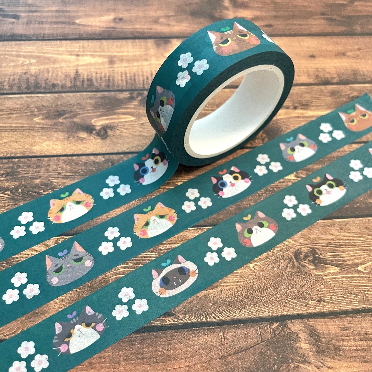 Cat and Daisy 15mm Standard Washi Tape