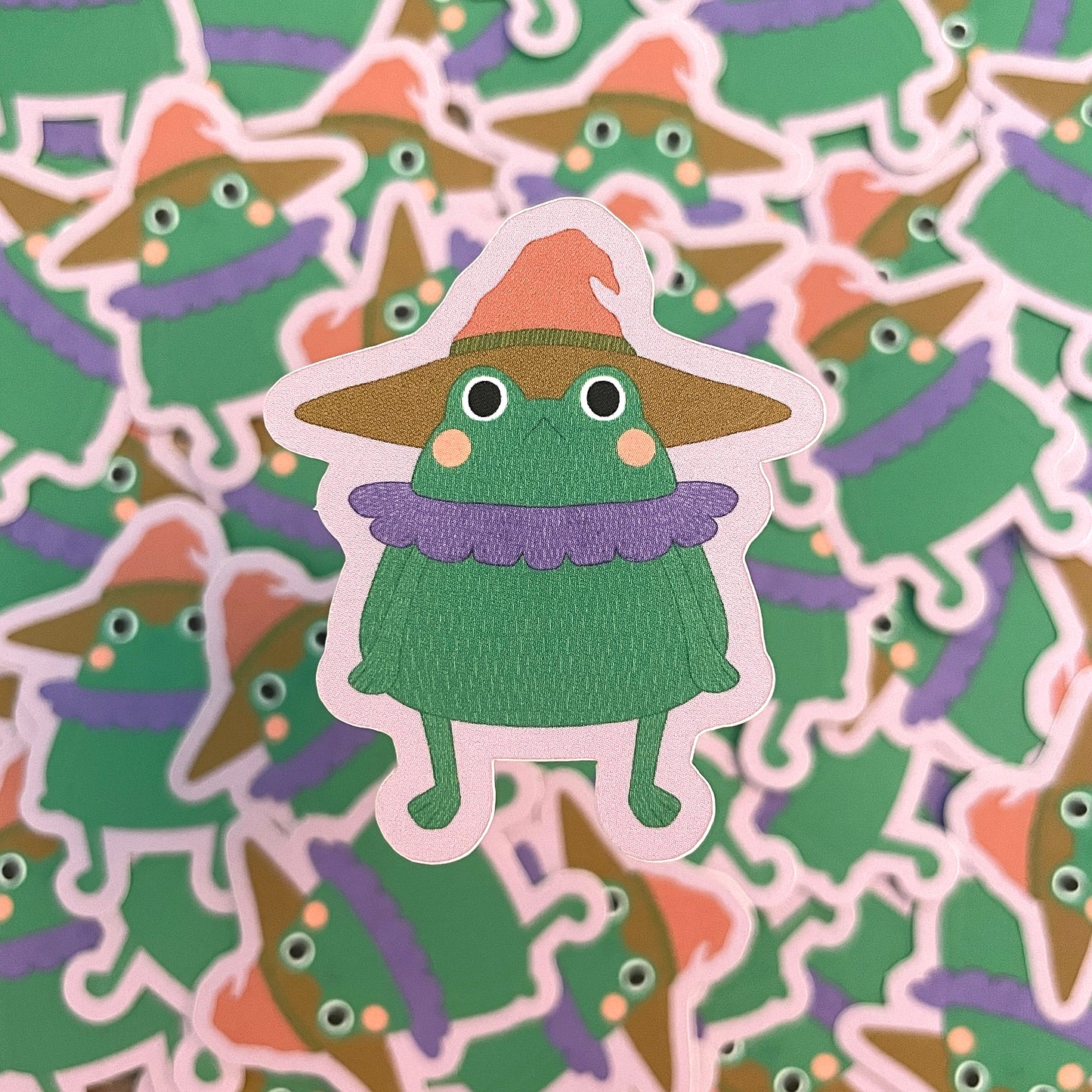 Petal Witch Frogs Matte Die-cut Stickers