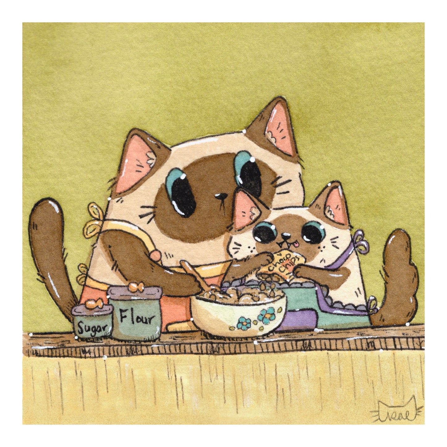 Baking Cats Art Print