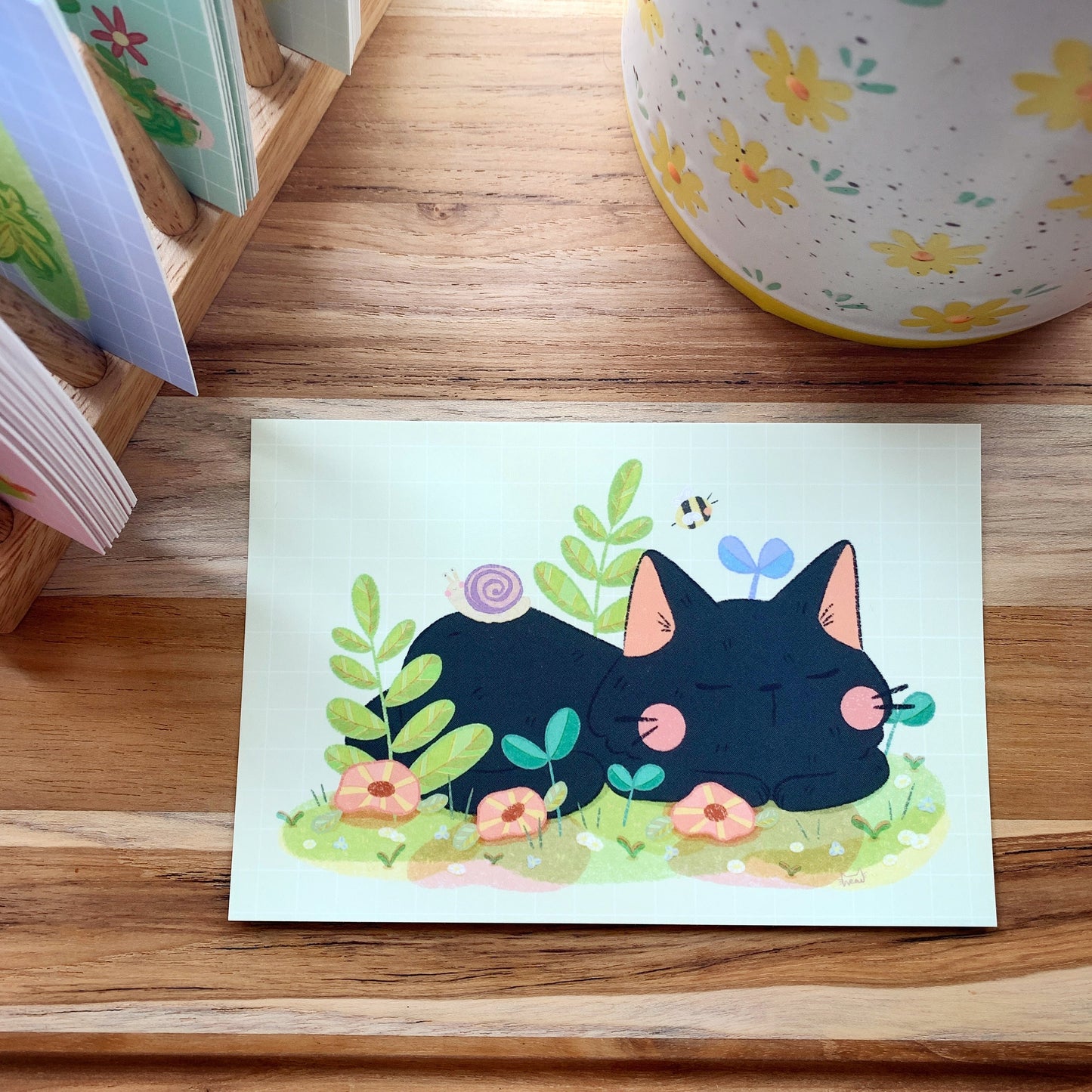 Cat Soft Touch Postcard Print Set