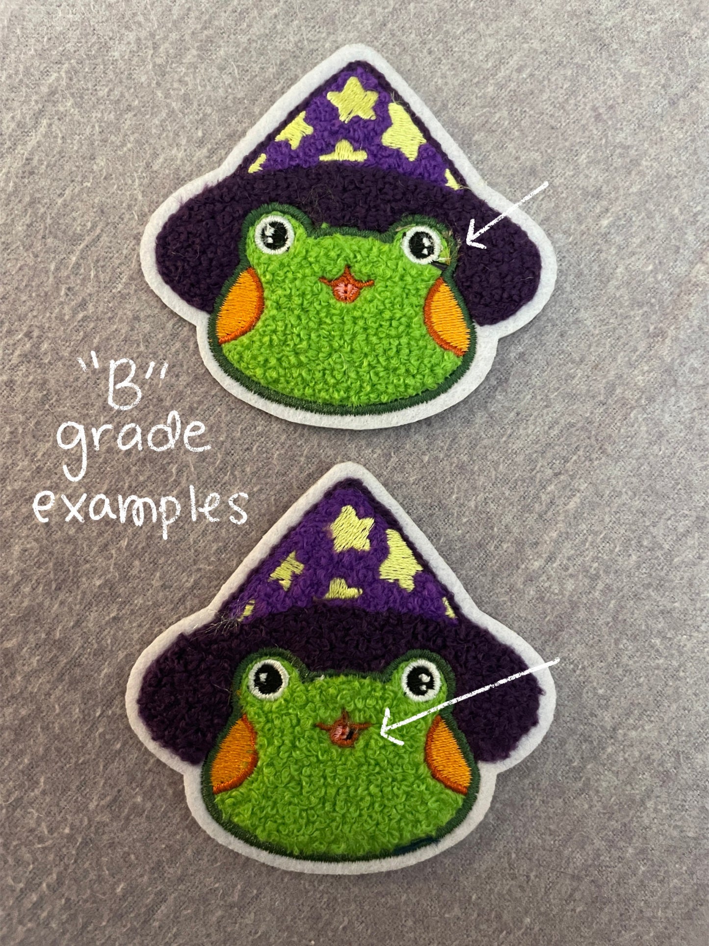 Wizard Frog Iron On Chenille Embroidered Patch