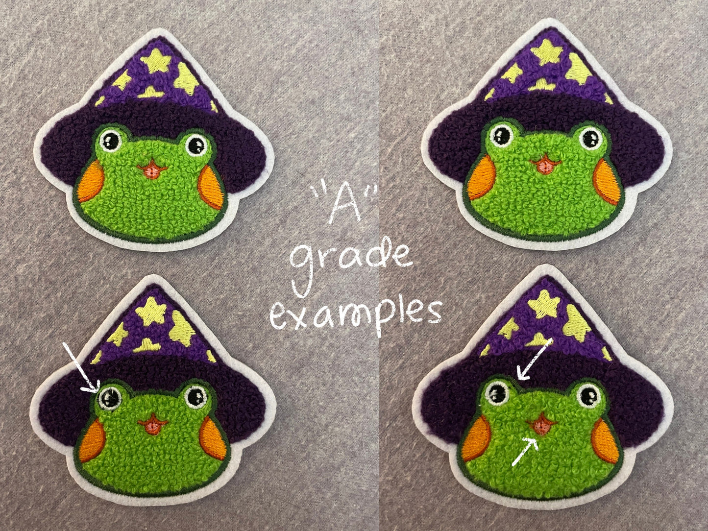 Wizard Frog Iron On Chenille Embroidered Patch