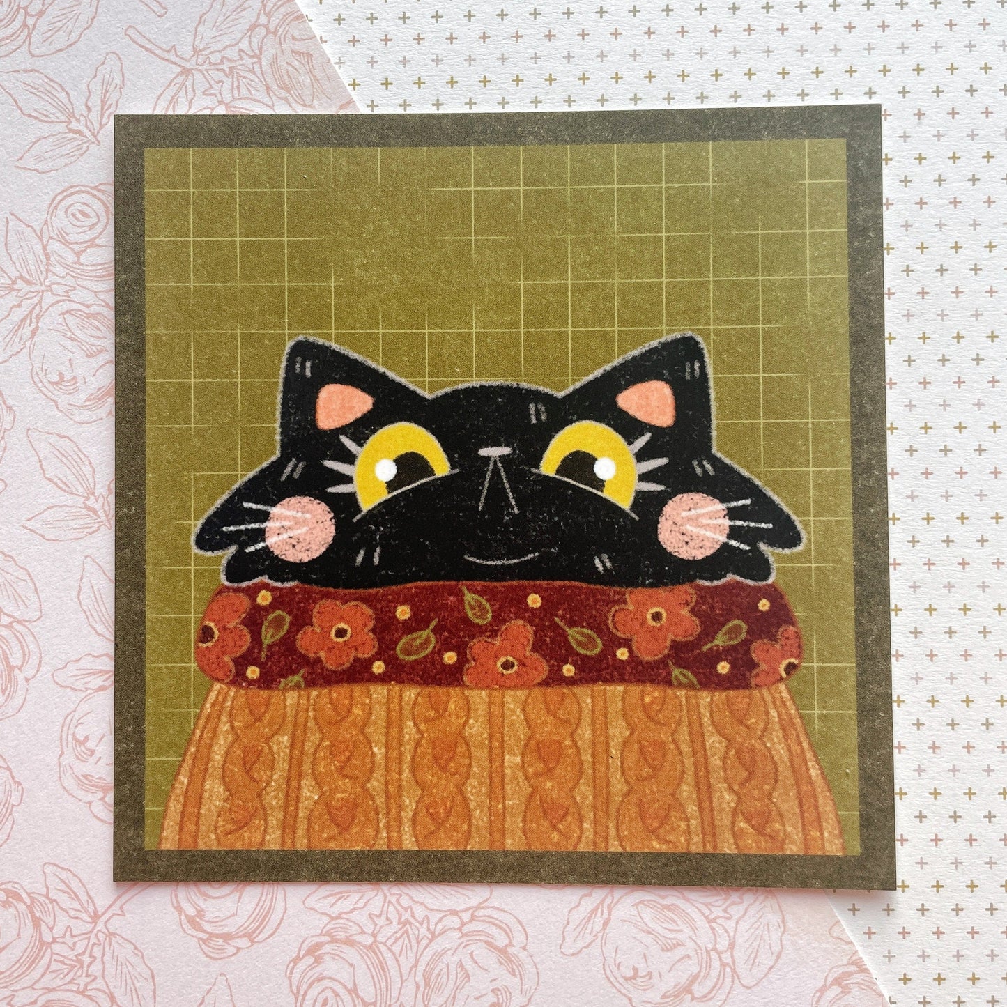 Sweater Cats Soft Touch Matte Postcard Prints
