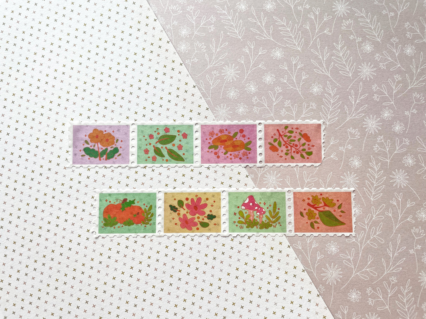 Autumn Botanical Stamp Washi Tape