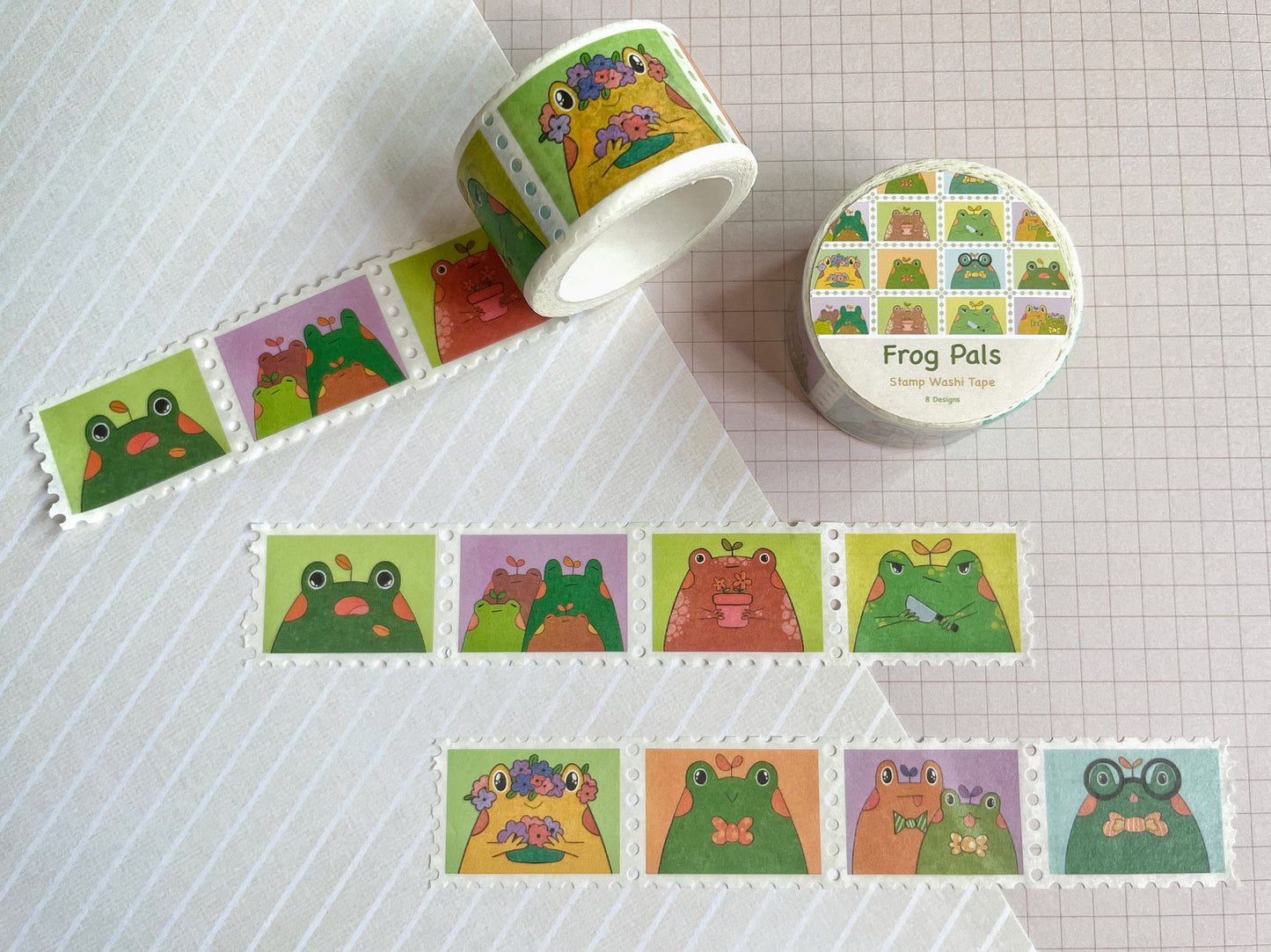 Frog Pals Stamp Washi Tape