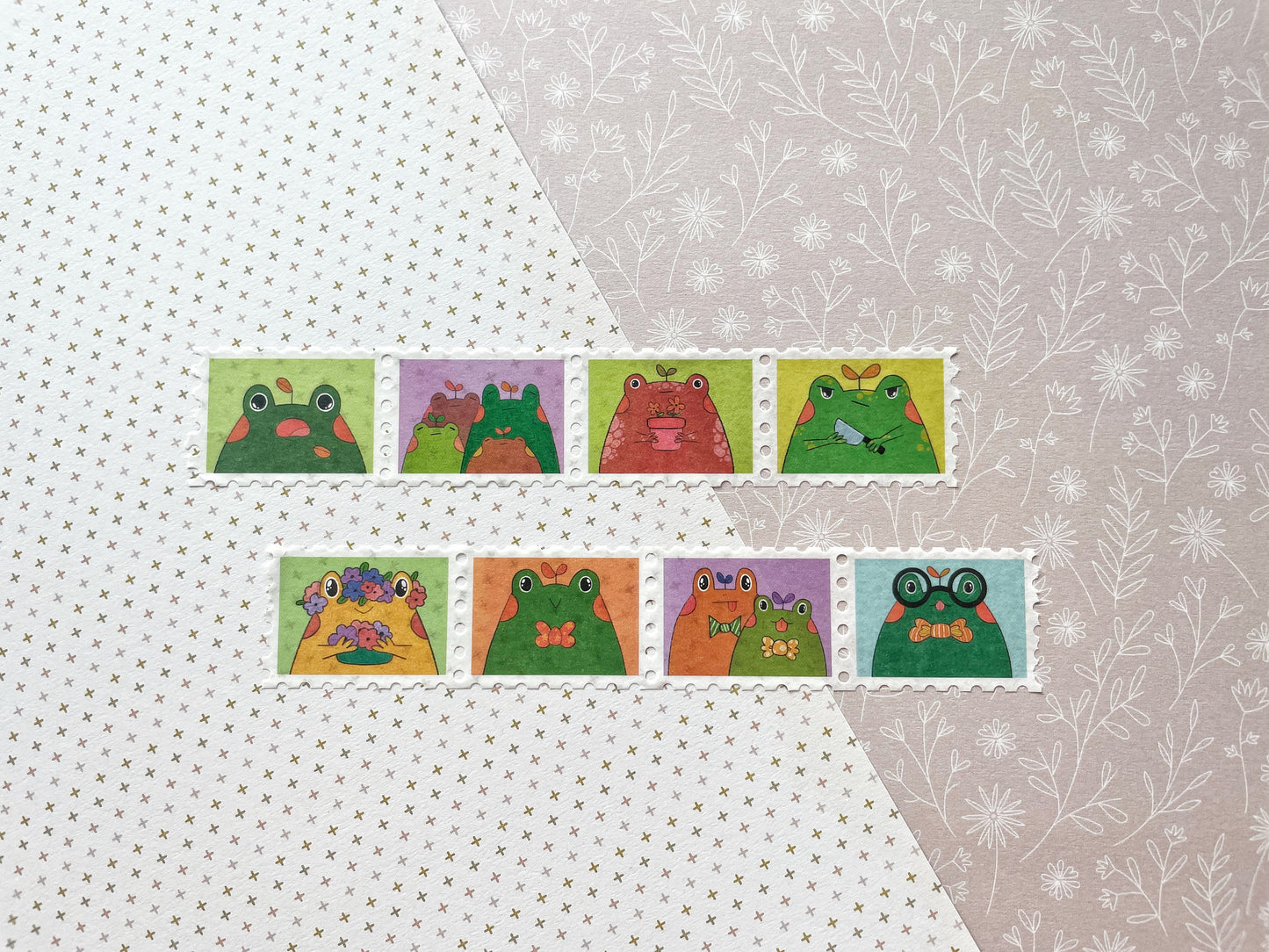 Frog Pals Stamp Washi Tape