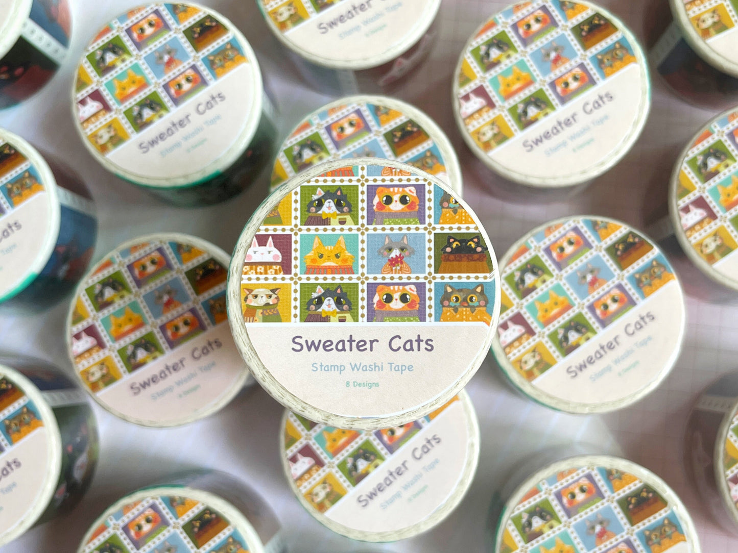 Sweater Cats Stamp Washi Tape