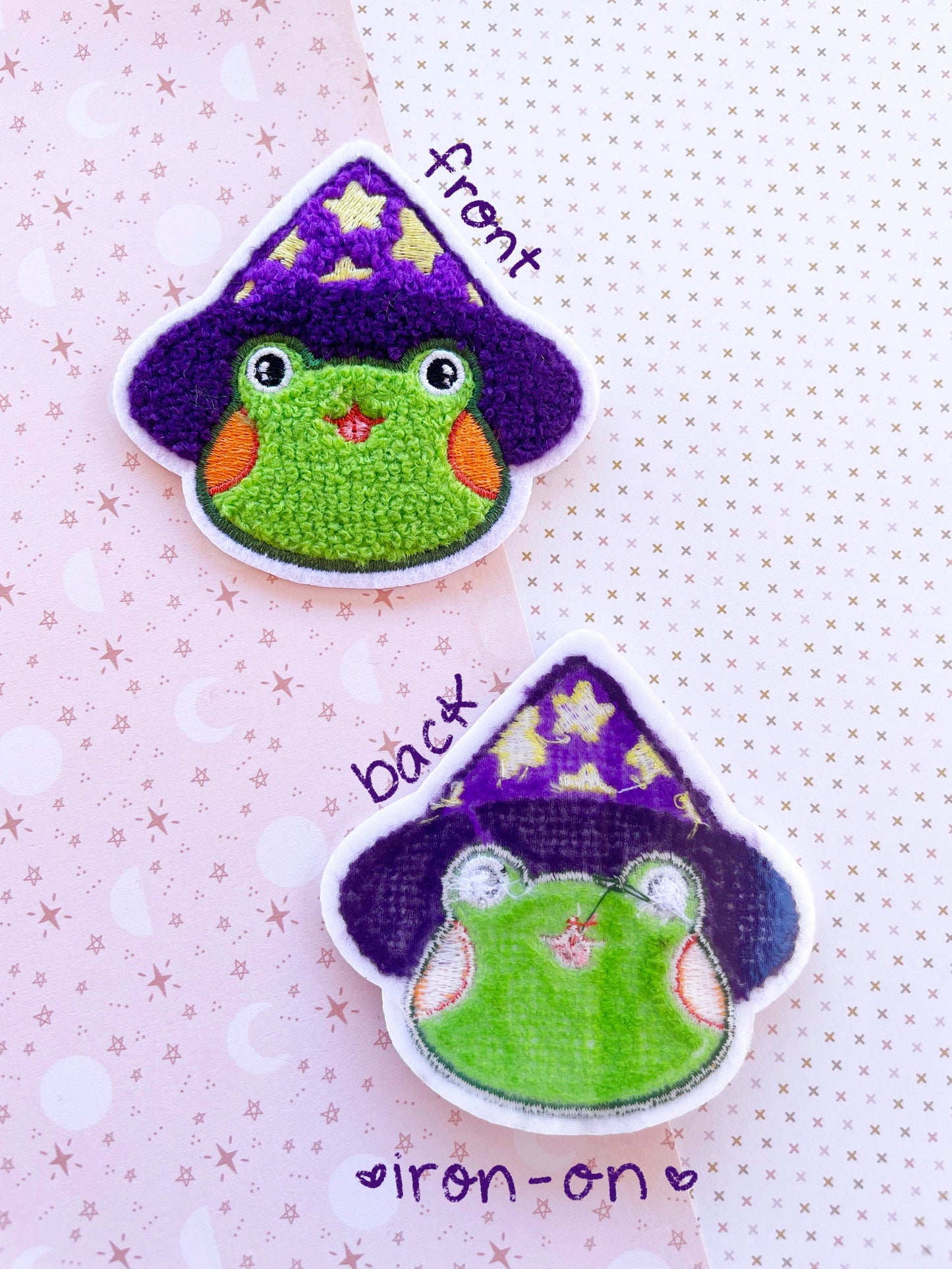 Wizard Frog Iron On Chenille Embroidered Patch